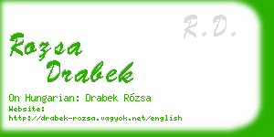 rozsa drabek business card