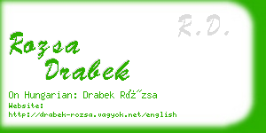 rozsa drabek business card